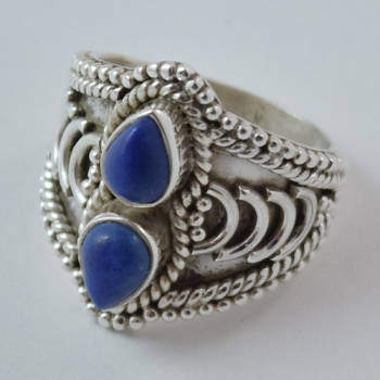 925 silver beautiful lapis lazuli gemstone ring